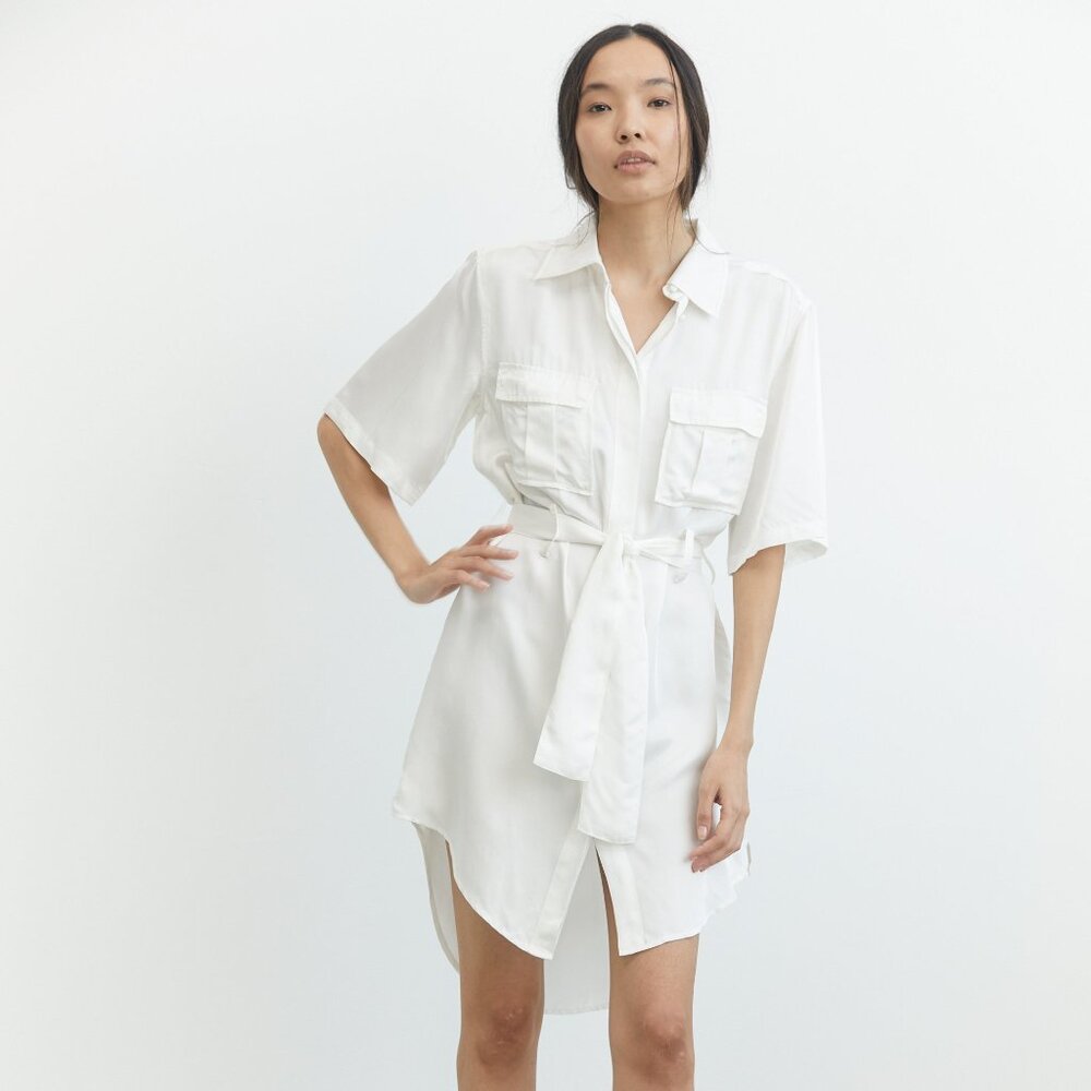 Elegant White High Low Dress